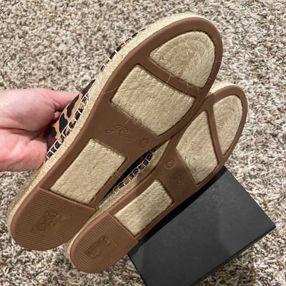 BNIB ✨ J.Crew Twisted Knot Espadrille Sandals in Leopard Canvas - Picture 3 of 4